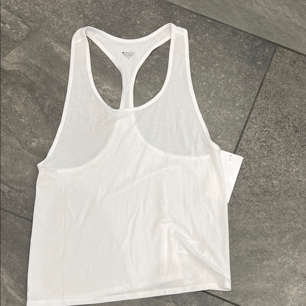 Athleta White Racerback Training Tank - Picture 1 of 4